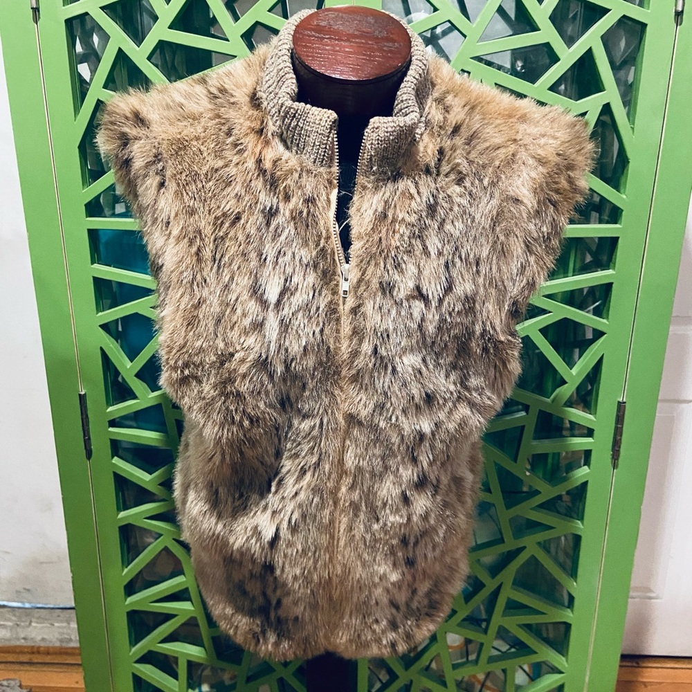 Handmade Faux Fur Vest - L
